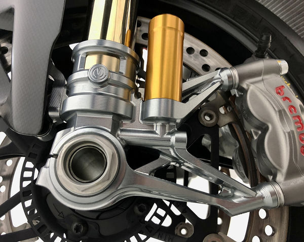 MOTOCORSE Pressurized Ohlins Front Forks 100mm GP Style Radial Mount Kit - Ducati Panigale V4 2025 | 102130177
