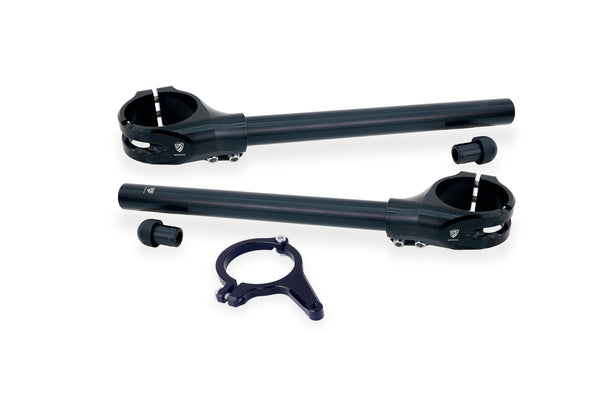 CNC RACING | Clip-on kit Ø 53 mm - offset 26 mm with steering damper bracket for Ducati panigale V4 MY2025