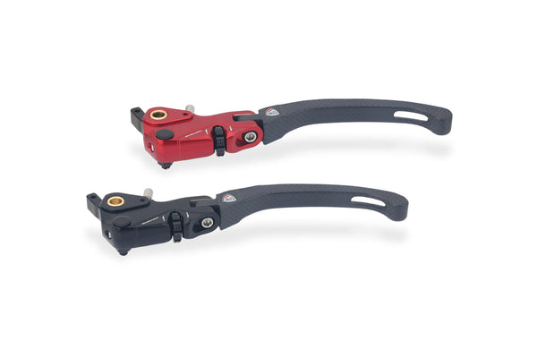 CNC RACING | Clutch lever Race EVO - Folding Glossy Carbon for Brembo Semi-Radial Master Cylinders