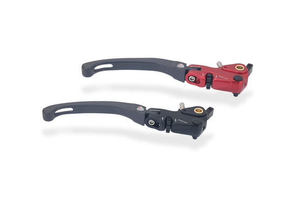CNC RACING | Brake Lever RACE EVO Folding Matt Carbon for Brembo Semi-Radial Master Cylinders