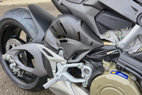 CNC RACING | Race Carbon Fiber Exhaust Manifold Heat Shield for Ducati Panigale V4 and Streetfighter V4 MY2025 image 5