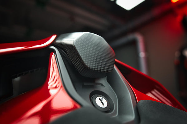 CNC RACING | Carbon Fiber Rider Backrest / Rear Seat Pad for Ducati Panigale V4 and Streetfighter V4 MY2025 image 11