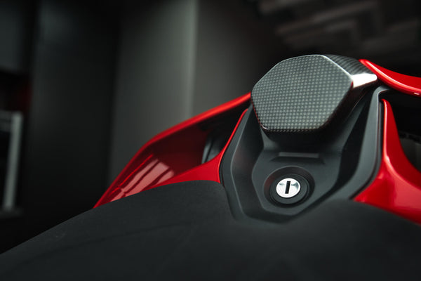 CNC RACING | Carbon Fiber Rider Backrest / Rear Seat Pad for Ducati Panigale V4 and Streetfighter V4 MY2025 image 6