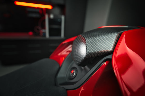CNC RACING | Carbon Fiber Rider Backrest / Rear Seat Pad for Ducati Panigale V4 and Streetfighter V4 MY2025 image 7