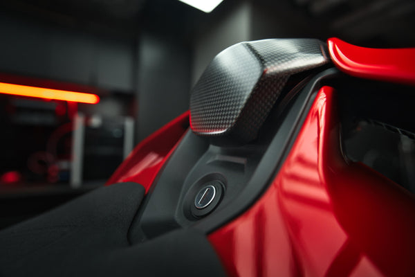 CNC RACING | Carbon Fiber Rider Backrest / Rear Seat Pad for Ducati Panigale V4 and Streetfighter V4 MY2025 image 8