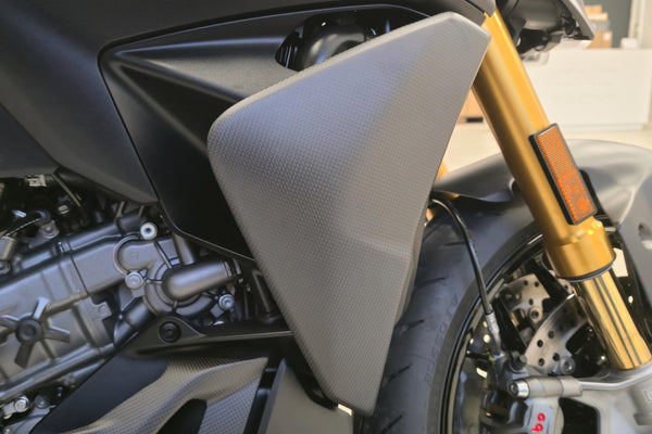 CNC RACING | Carbon Fiber Water Radiator Side Panels (LH/RH) - Ducati Streetfighter V2 MY 2025 image 3