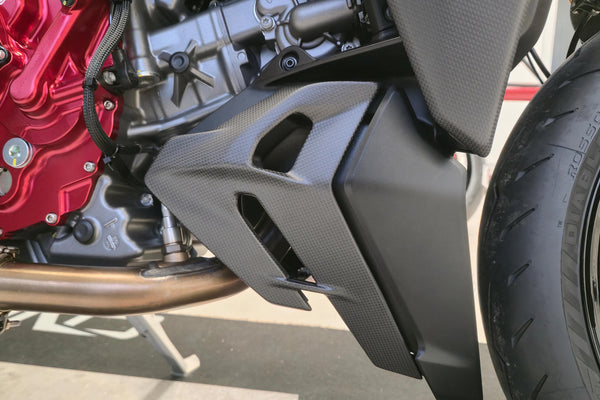 CNC RACING | Rear bellypan cover LH/RH Ducati Streetfighter V2 - Carbon image 3