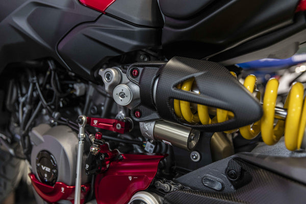 CNC RACING | Rear shock-absorber guard in carbon for Ducati Multistrada V2 MY2025 image 3