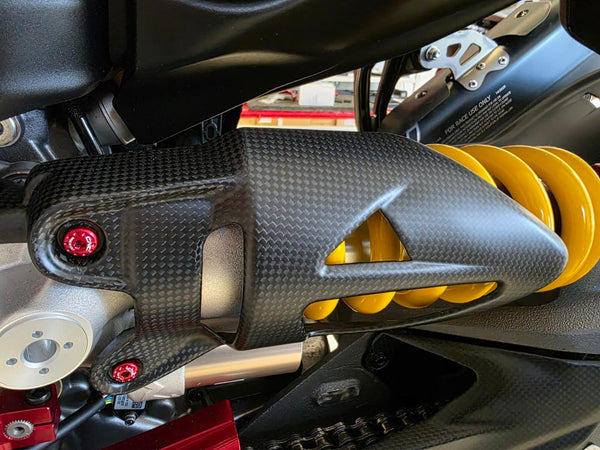 CNC RACING | Rear shock-absorber guard in carbon for Ducati Multistrada V2 MY2025 image 4