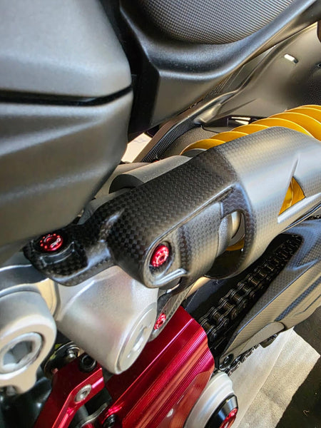 CNC RACING | Rear shock-absorber guard in carbon for Ducati Multistrada V2 MY2025 image 5