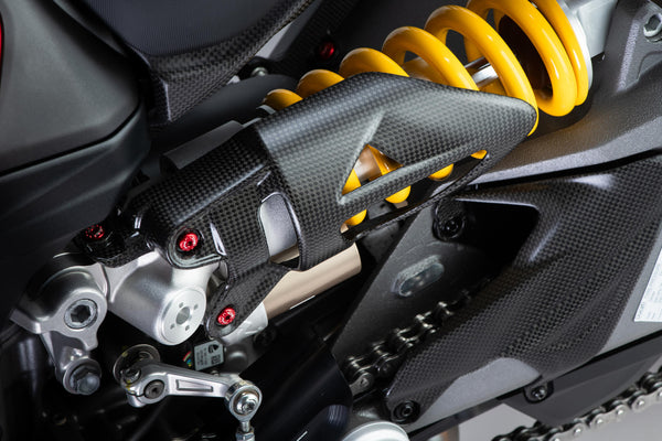 CNC RACING | Rear shock-absorber guard in carbon for Ducati Multistrada V2 MY2025 image 7