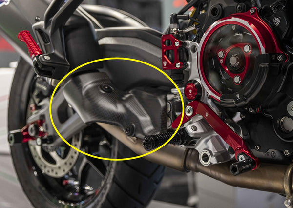 CNC RACING | Exhaust pipe heat guard in carbon for Ducati Multistrada V2 MY2025 image 3