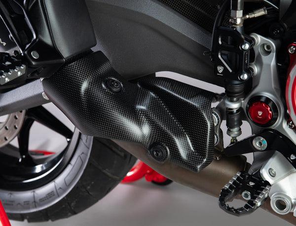 CNC RACING | Exhaust pipe heat guard in carbon for Ducati Multistrada V2 MY2025 image 5