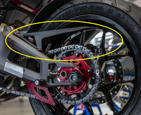 CNC RACING | Upper chain guard in carbon for Ducati Multistrada V2 MY2025 image 4