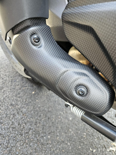 CNC RACING | Exhaust lower pipes heat guard in carbon for Ducati Multistrada V4 MY2025 image 4