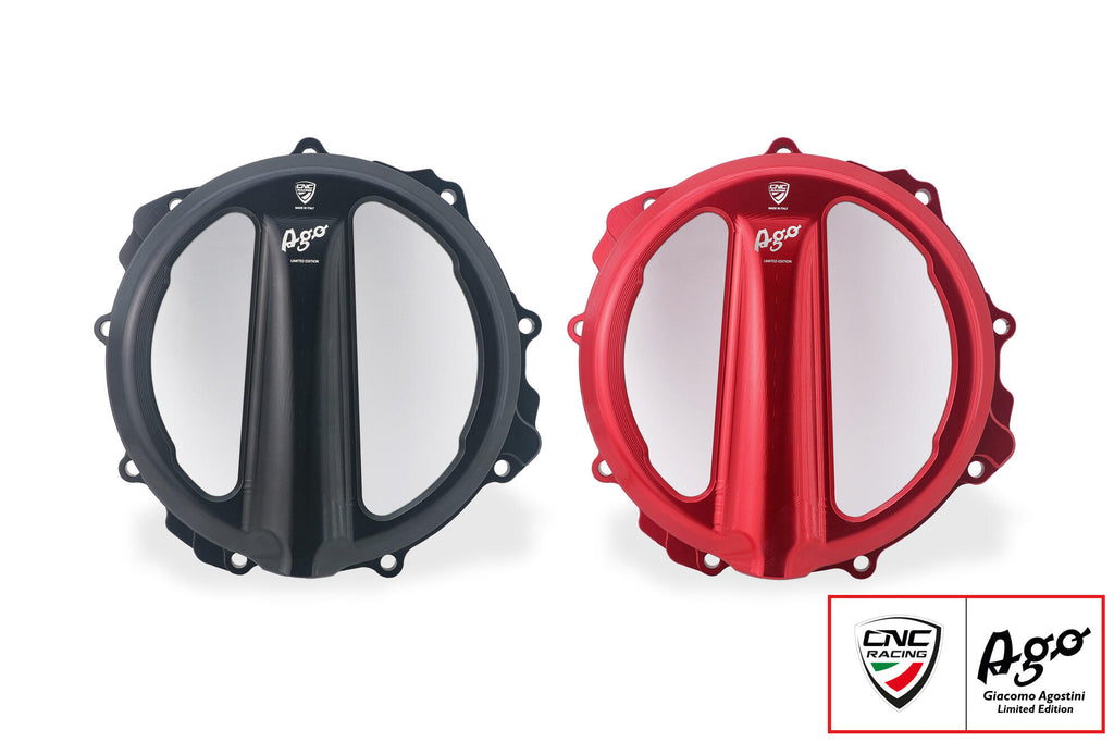 CNC RACING | Clear clutch cover MV Agusta - cable control - Giacomo Agostini Limited Edition 1