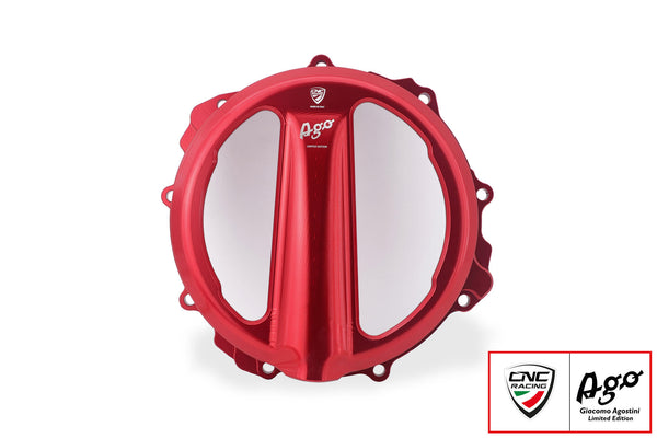 CNC RACING | Clear clutch cover MV Agusta - cable control - Giacomo Agostini Limited Edition 4