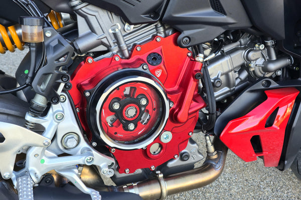 CNC RACING | Clear clutch cover Ducati Multistrada V2 - Panigale V2 - Streetfighter V2  MY2025 3