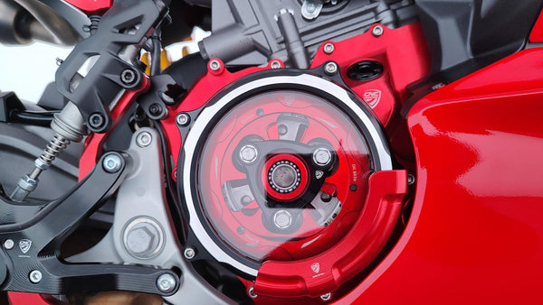 CNC RACING | Clear clutch cover Ducati Multistrada V2 - Panigale V2 - Streetfighter V2  MY2025 10