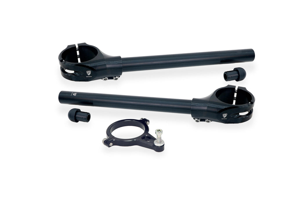 CNC RACING | Clip-on kit Ø 53 mm - offset 26 mm with steering damper bracket for Ducati Panigale 1