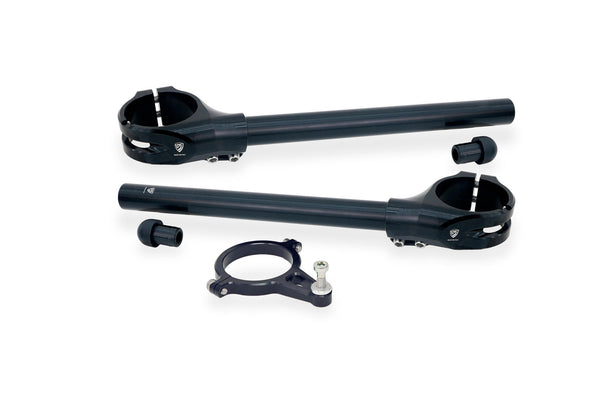 CNC RACING | Clip-on kit Ø 53 mm - offset 26 mm with steering damper bracket for Ducati Panigale 1