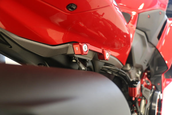 CNC RACING | Hole Cover Plates & Tie-Down Strap Supports for Ducati Panigale V2 and Streetfighter V2 MY2025 4