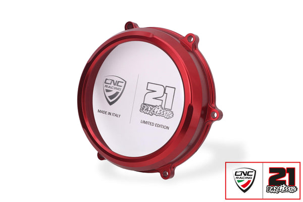 CNC RACING | Clear oil bath clutch cover Ducati Multistrada and Diavel V4 - Troy Bayliss Limited Edition 3