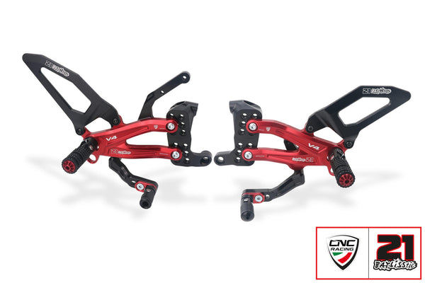 CNC RACING | Adjustable rearsets Ducati Streetfighter V4 - Troy Bayliss Limited Edition 4