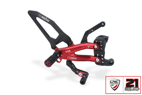 CNC RACING | Adjustable rearsets Ducati Streetfighter V4 - Troy Bayliss Limited Edition 5