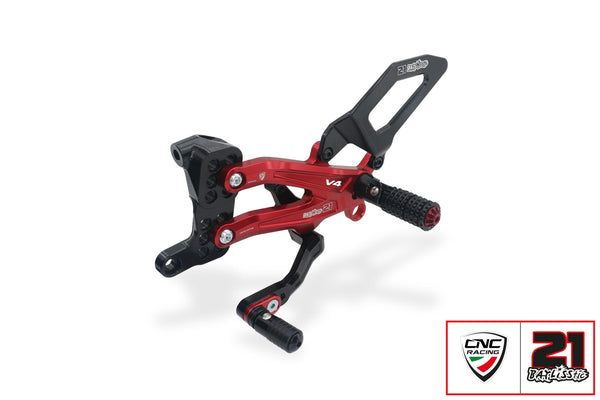 CNC RACING | Adjustable rearsets Ducati Streetfighter V4 - Troy Bayliss Limited Edition 3