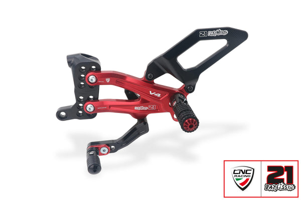 CNC RACING | Adjustable rearsets Ducati Streetfighter V4 - Troy Bayliss Limited Edition 6