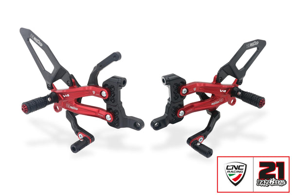CNC RACING | Adjustable rear sets Ducati Panigale V4 series for V4,V4 S and V4 Speciale - Troy Bayliss Limited Edition 1