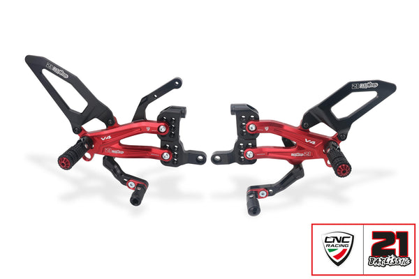 CNC RACING | Adjustable rear sets Ducati Panigale V4 series for V4,V4 S and V4 Speciale - Troy Bayliss Limited Edition 4