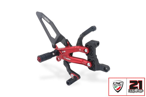CNC RACING | Adjustable rear sets Ducati Panigale V4 series for V4,V4 S and V4 Speciale - Troy Bayliss Limited Edition 2