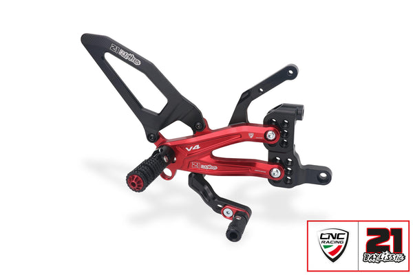 CNC RACING | Adjustable rear sets Ducati Panigale V4 series for V4,V4 S and V4 Speciale - Troy Bayliss Limited Edition 5