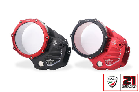 CNC RACING | Clear cover oil bath clutch Ducati - Troy Bayliss Limited Edition 1