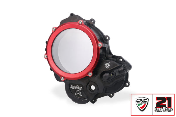 CNC RACING | Clear cover oil bath clutch Ducati - Troy Bayliss Limited Edition 2