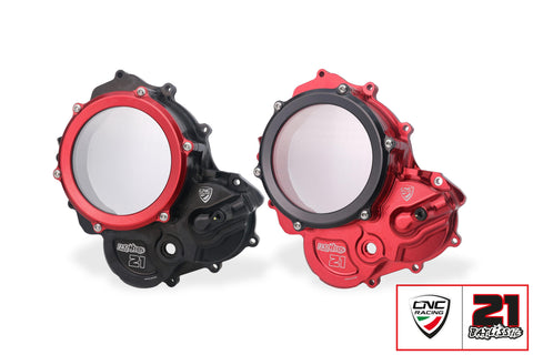 CNC RACING | Clear cover oil bath clutch Ducati - Troy Bayliss Limited Edition 1