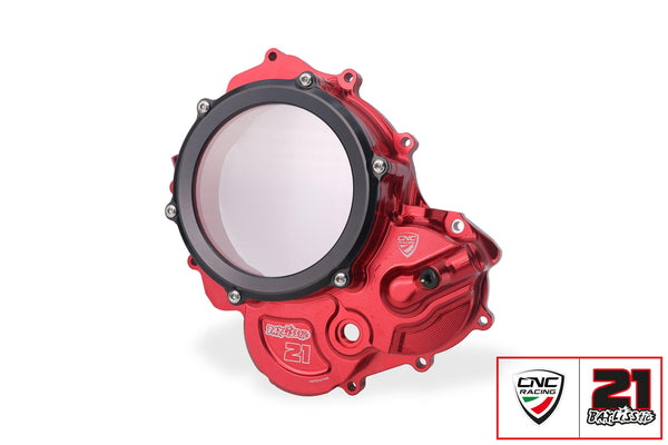CNC RACING | Clear cover oil bath clutch Ducati - Troy Bayliss Limited Edition 3