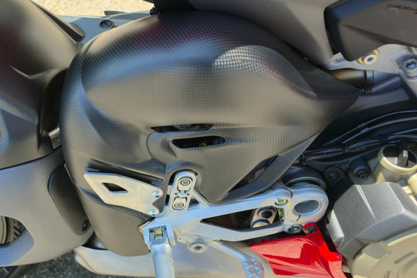 CNC RACING | Exhaust pipes heat guard Ducati Panigale V4 - Carbon 5
