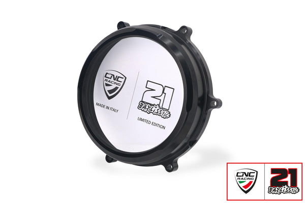 CNC RACING | Clear oil bath clutch cover Ducati Panigale and Streetfighter V2 - Troy Bayliss Limited Edition 4