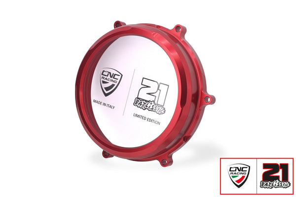 CNC RACING | Clear oil bath clutch cover Ducati Panigale and Streetfighter V2 - Troy Bayliss Limited Edition 5