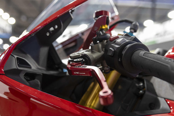 CNC RACING | Bracket kit for clutch and brake fluid tank Ducati Panigale V4 4