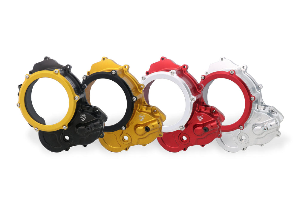CNC RACING | Clear cover oil bath clutch Ducati - Bicolor Edition 1