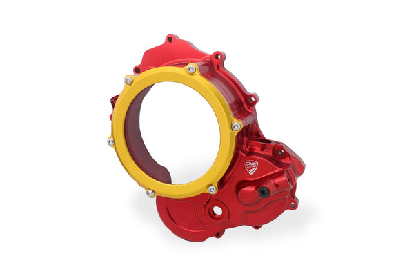CNC RACING | Clear cover oil bath clutch Ducati - Bicolor Edition 12