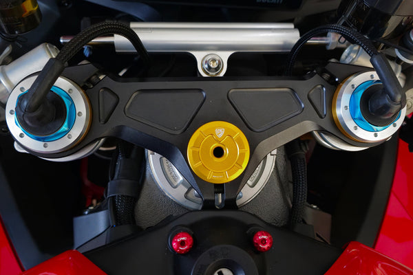 CNC RACING | Triple clamps - top plate nut cap Ducati 5