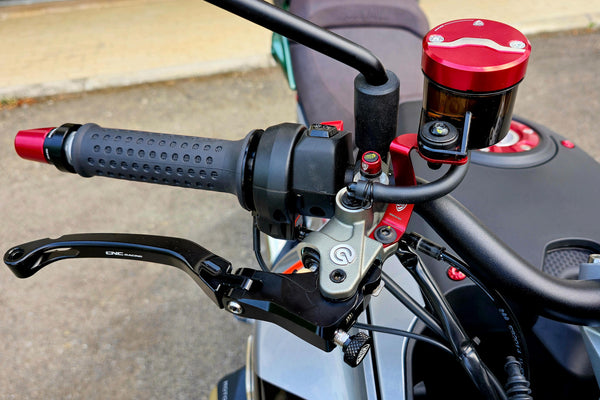 CNC RACING | Bracket kit for clutch and brake fluid tank Moto Guzzi Mandello 2