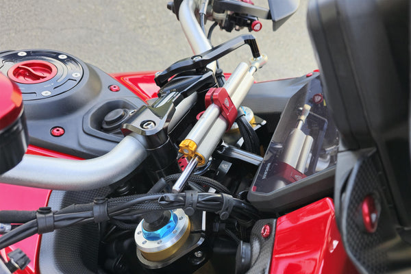 CNC RACING | Steering damper kit Ducati Multistrada V4 Pikes Peak - RS with clamp RM251 2