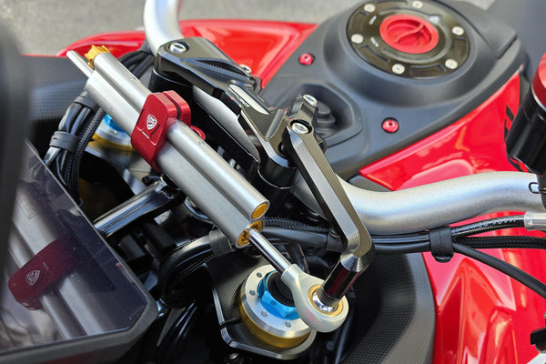 CNC RACING | Steering damper kit Ducati Multistrada V4 Pikes Peak - RS with clamp RM251 3