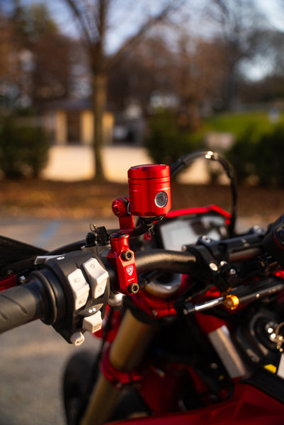 CNC RACING | Brembo Master cylinder clamp with Mirror Mount thread M10 clockwise 6